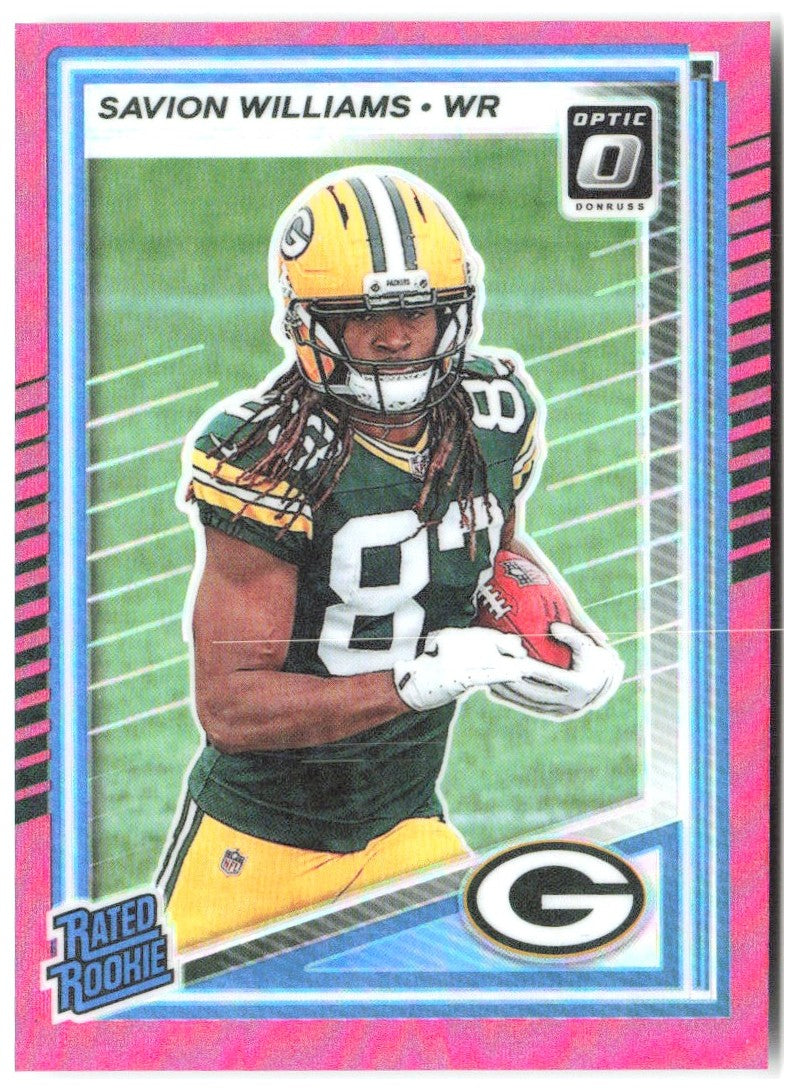 Savion Williams Donruss Optic - Pink 221 2025 Green Bay Packers