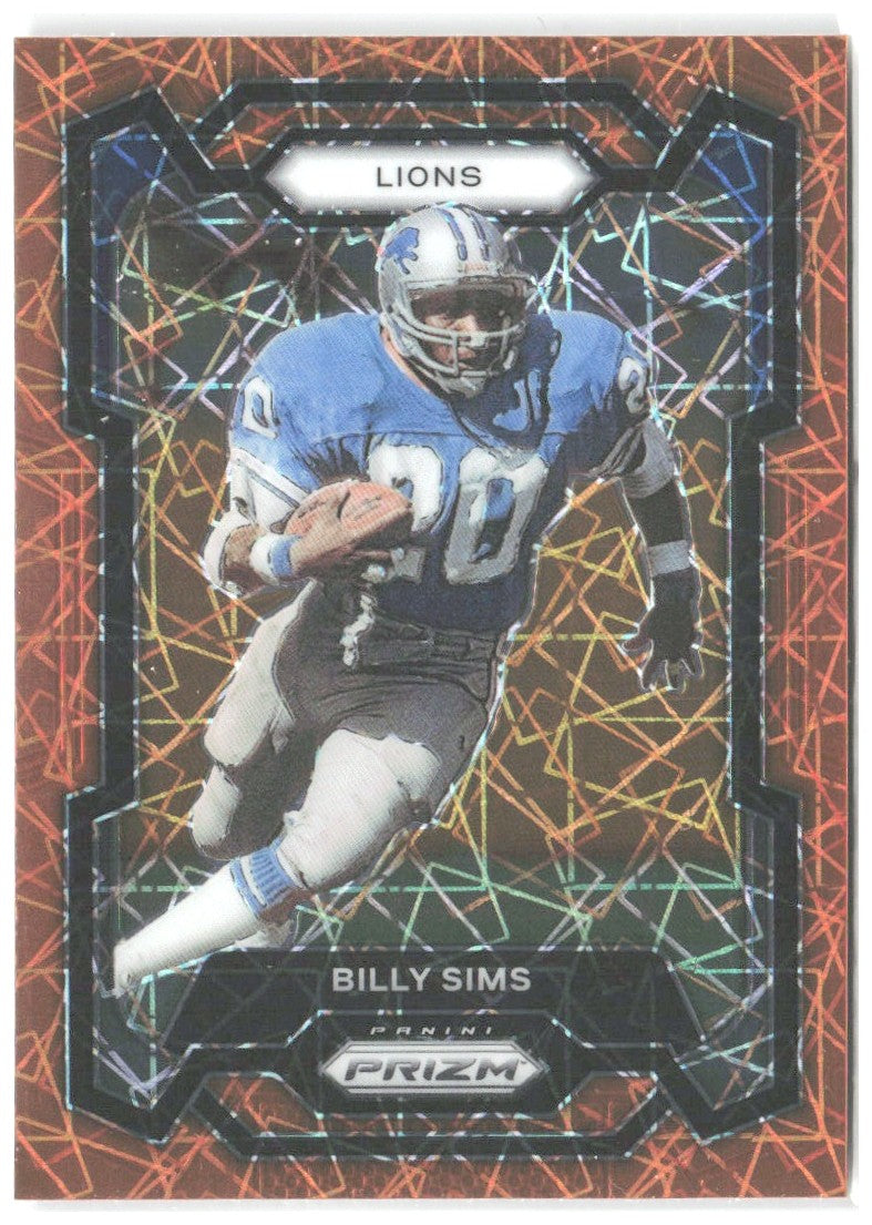 Billy Sims Panini Prizm - Lazer 95 2023 Detroit Lions