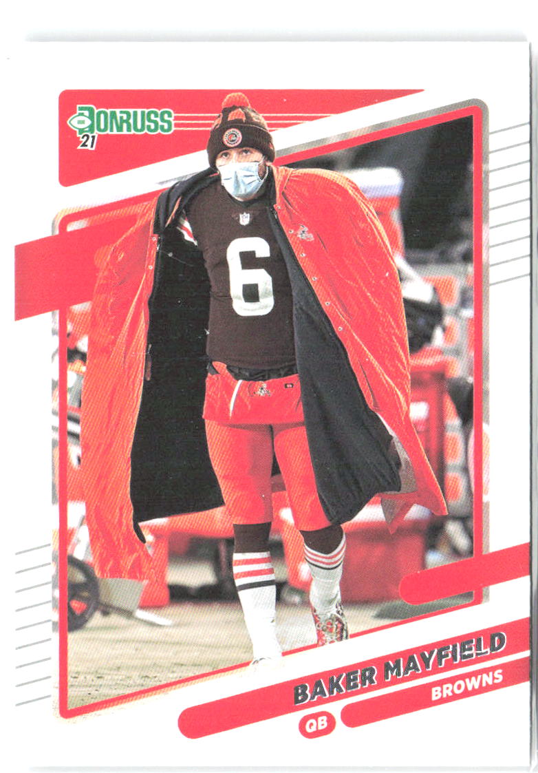 Baker Mayfield Donruss 195 2021 Cleveland Browns No Helmet Variant