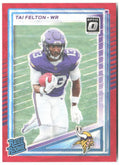 Tai Felton Donruss - Optic Rated Rookies Red Wave 331 2025 Minnesota Vikings