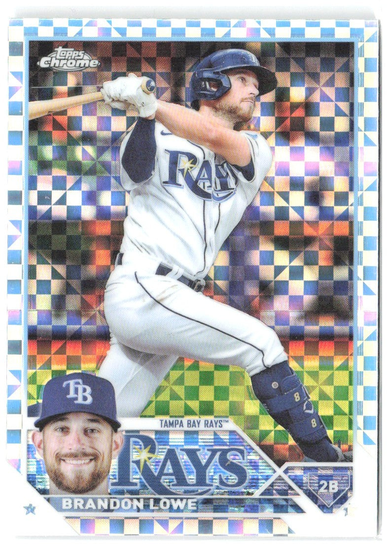 Brandon Lowe Topps Chrome - X-Fractors 208 2023 Tampa Bay Rays