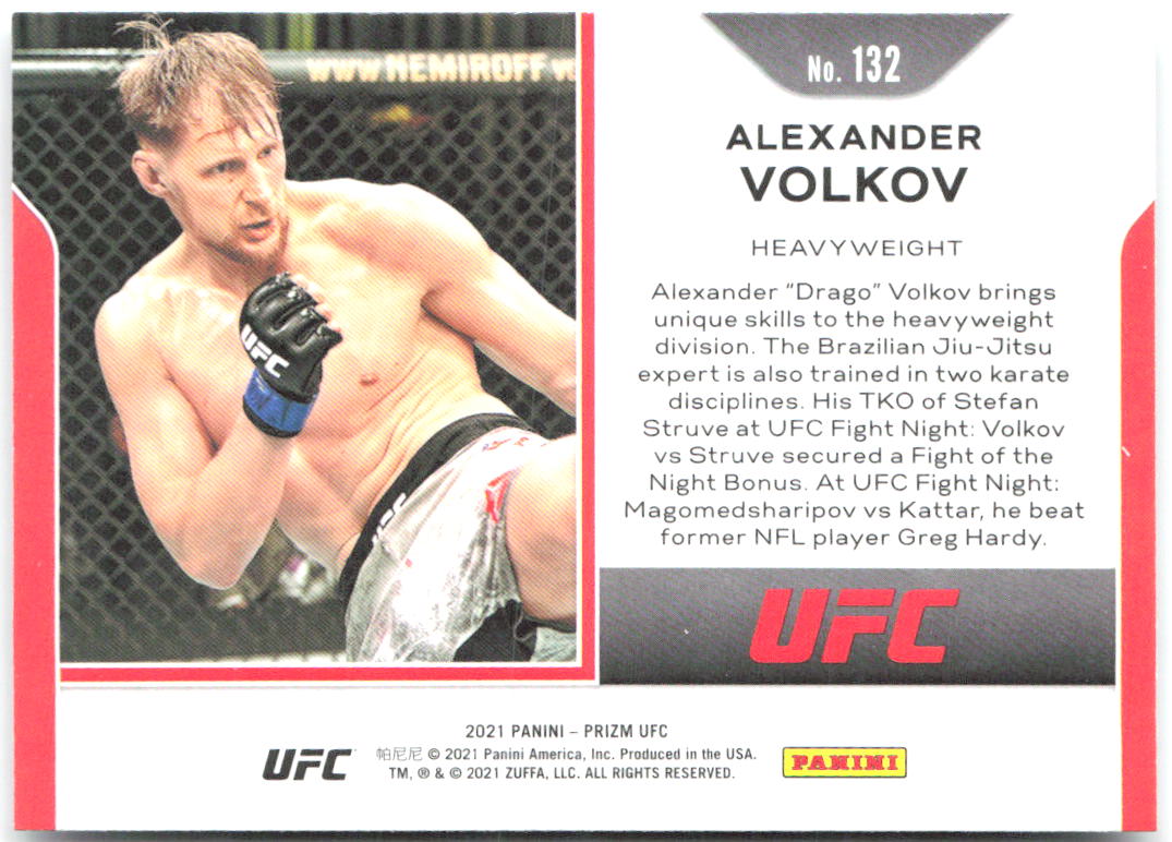 Alexander Volkov Panini Prizm UFC 132 2021