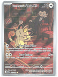 Team Rocket's Meowth Holo Illustration Rare SV10 Destined Rivals 203/182 NM