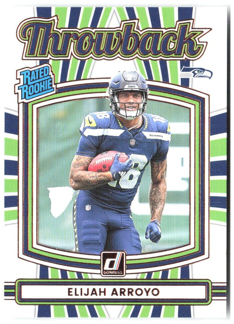 Elijah Arroyo Donruss - Rated Rookies Throwback 44 2025 Seattle Seahawks