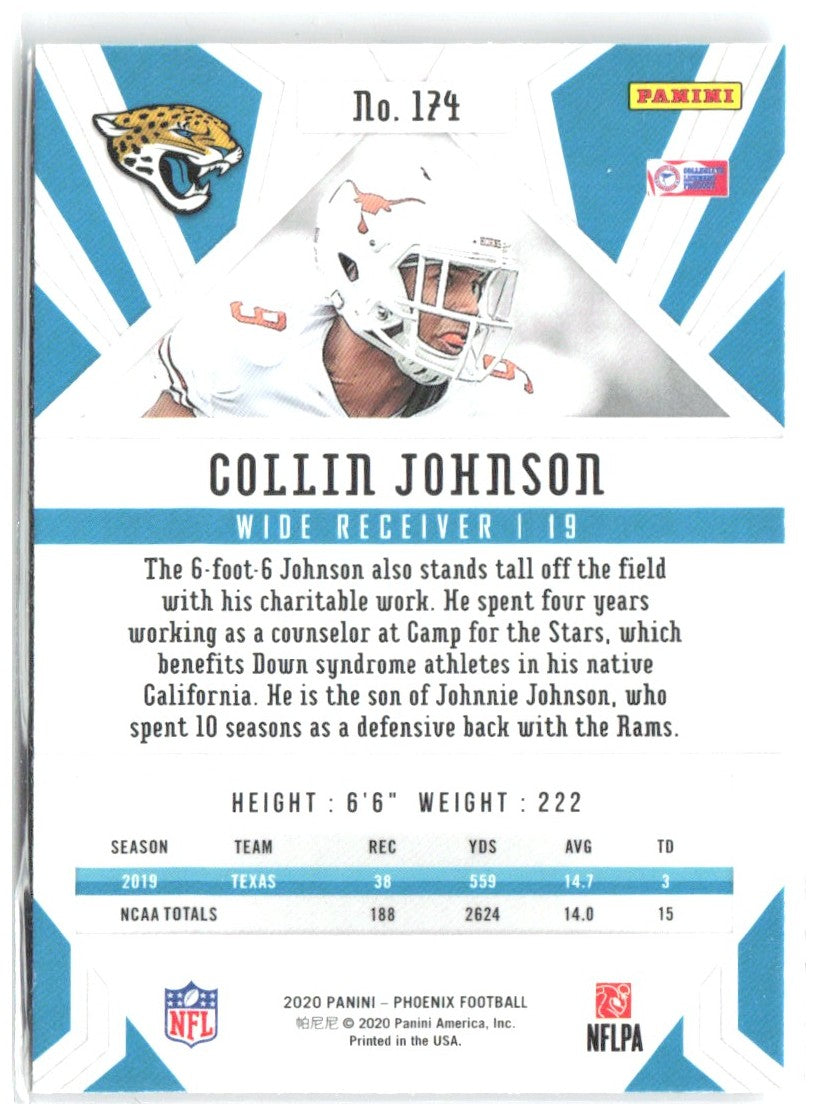 Collin Johnson Panini Phoenix - Fire Burst 174 2020 Jacksonville Jaguars
