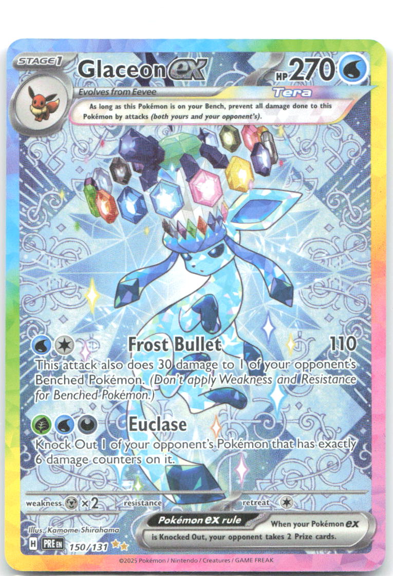 Glaceon ex Holo Special Illustration Rare SV: Prismatic Evolutions 150/131 NM
