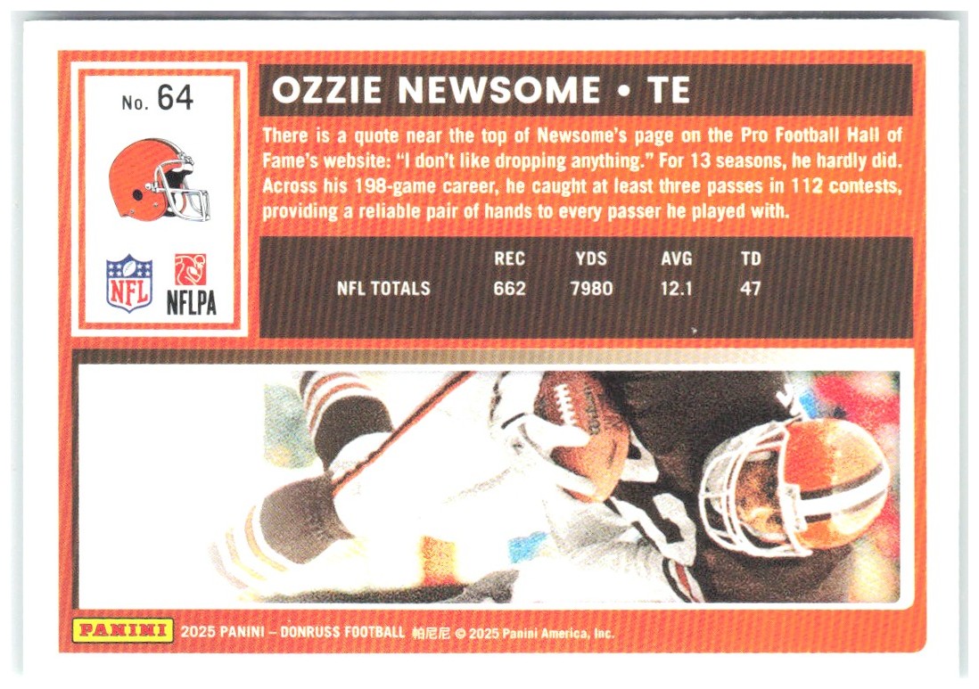 Ozzie Newsome Donruss - Press Proofs Green 64 2025 Cleveland Browns