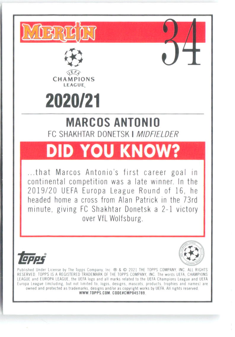 Marcos Antonio Merlin UEFA Champions League 34 2020-21 RC