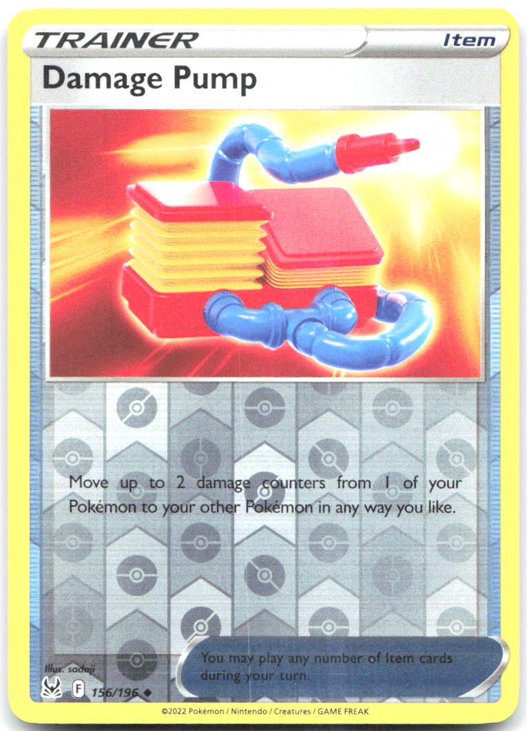 Damage Pump Reverse Holo Uncommon SWSH11 Lost Origin 156/196 NM sadaji