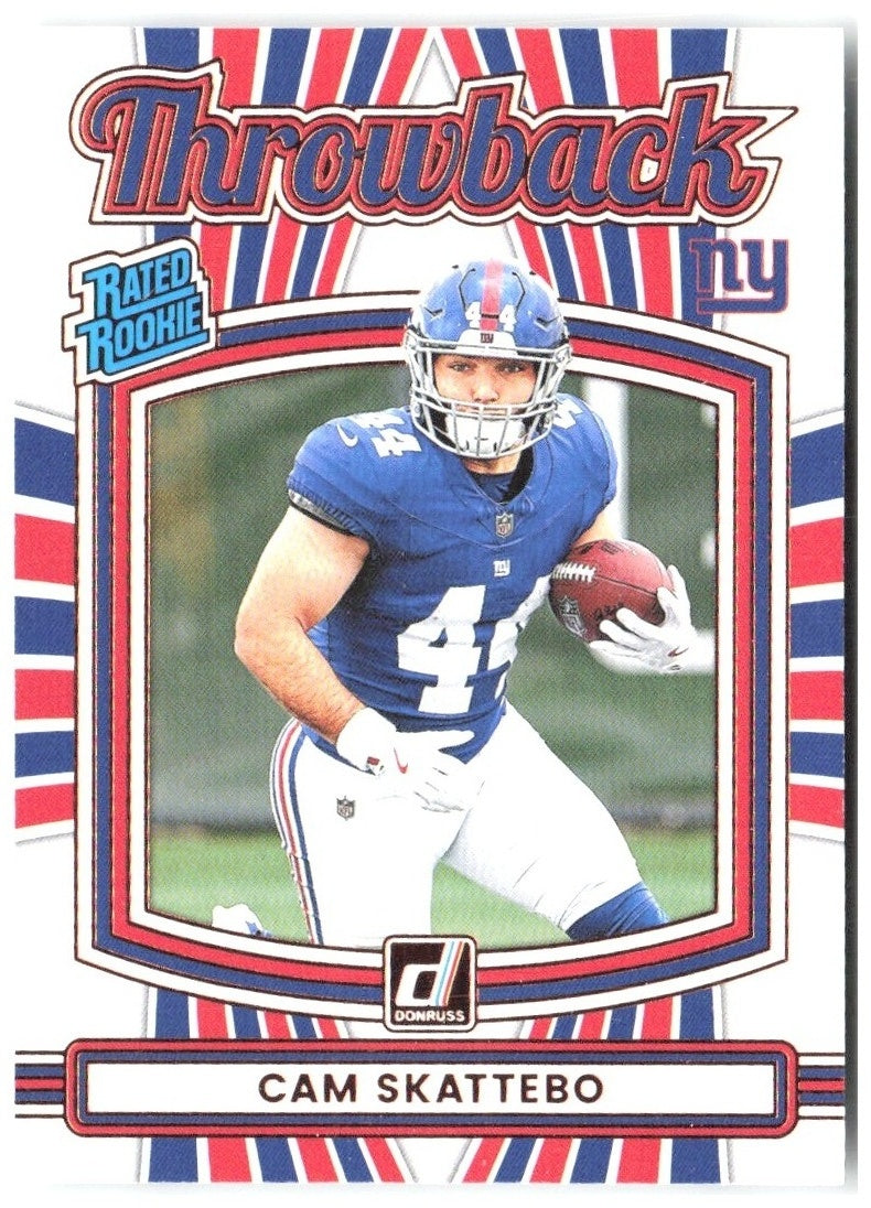 Cam Skattebo Donruss - Rated Rookies Throwback 36 2025 New York Giants