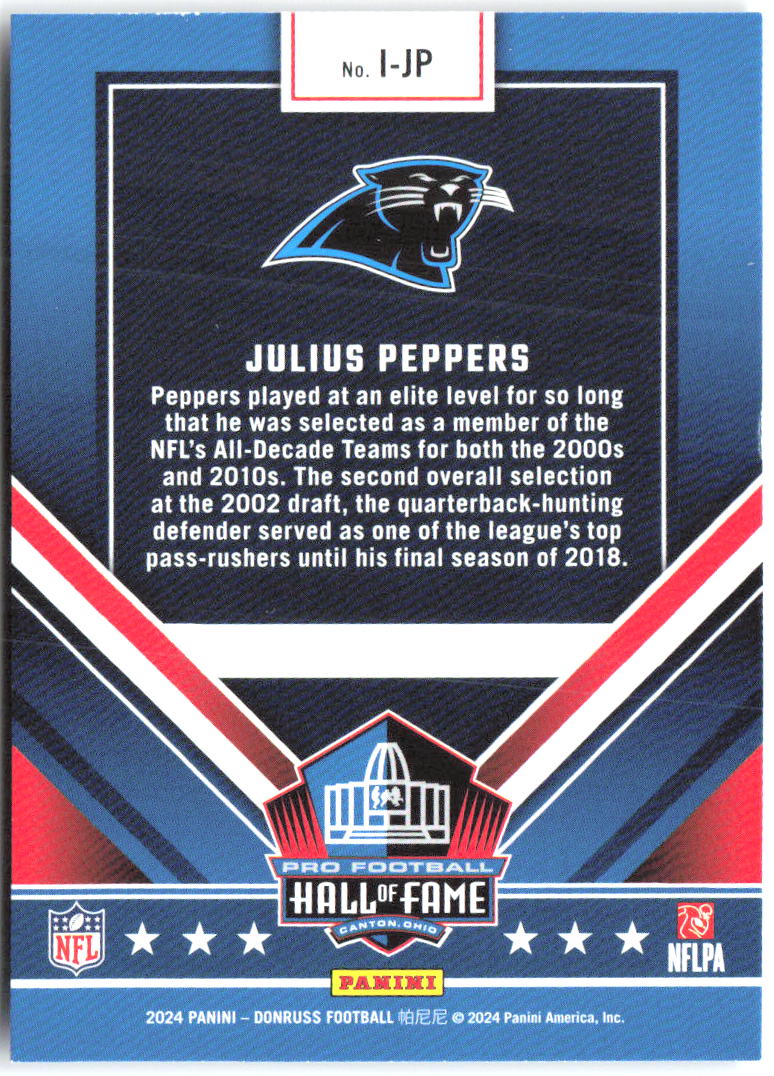 Julius Peppers Donruss - Inducted I-JP 2024 Carolina Panthers