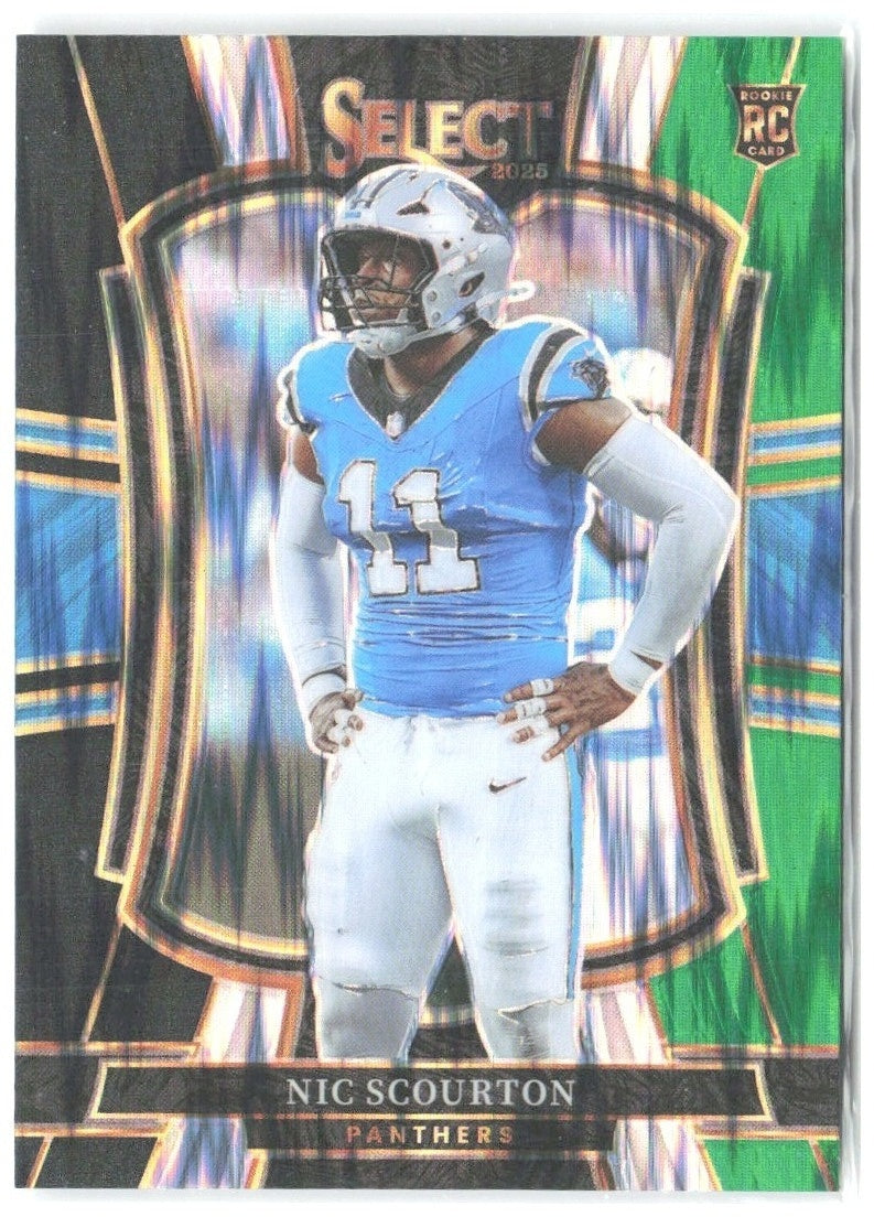 Nic Scourton Select - Black and Green Prizm Shock 143 2025 Carolina Panthers