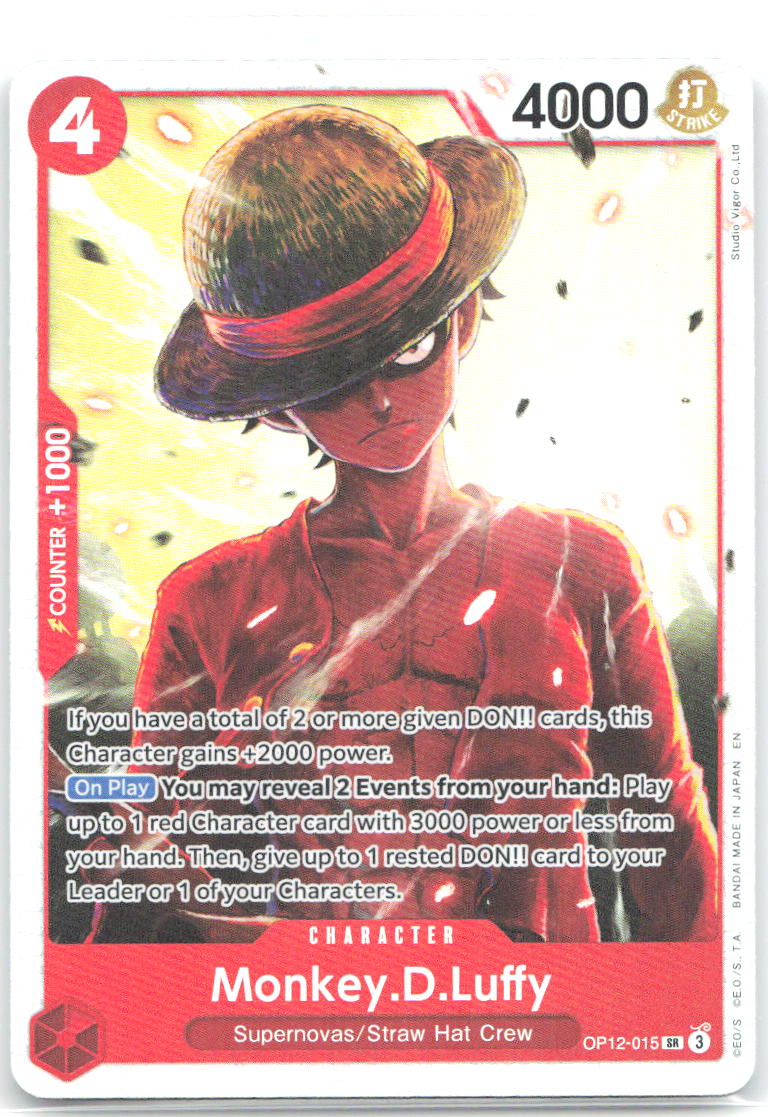 Monkey.D.Luffy Foil SR Legacy of the Master OP12 015 NM