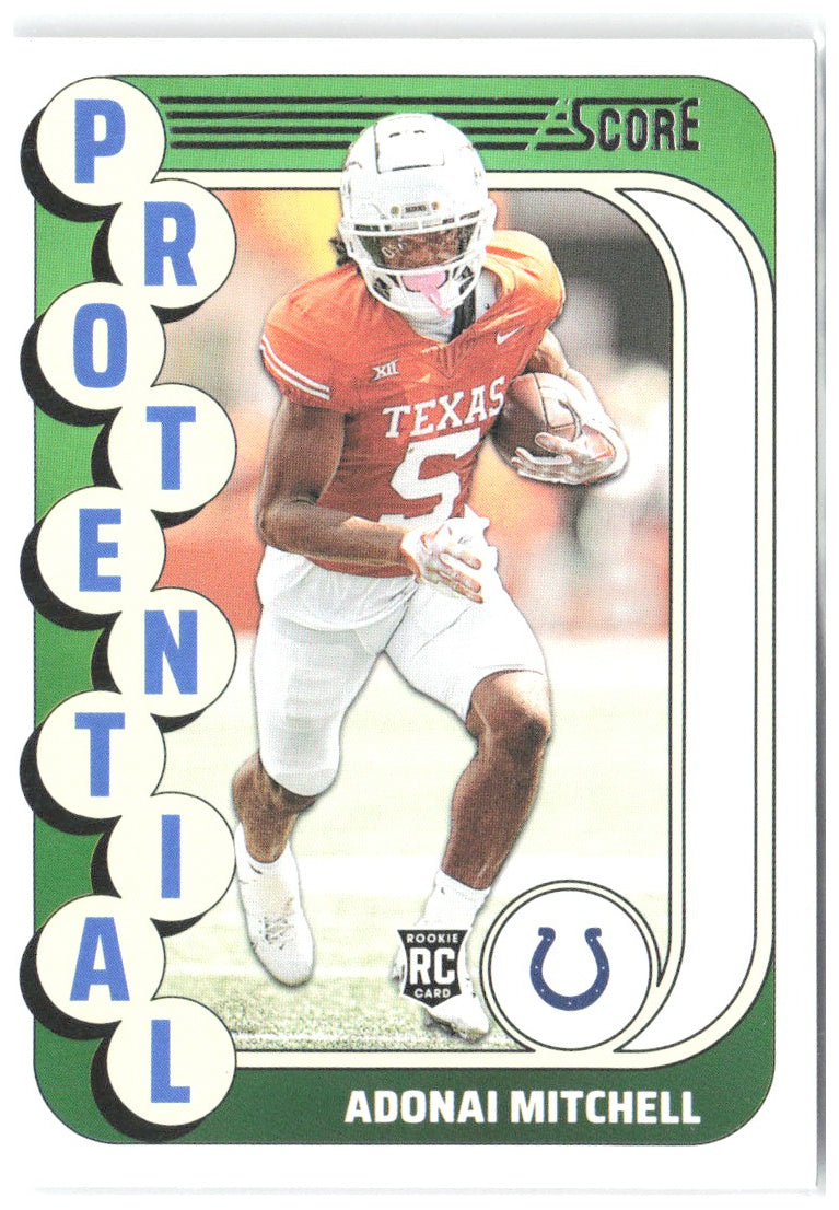 Adonai Mitchell Score - Protential 25 2024 Indianapolis Colts