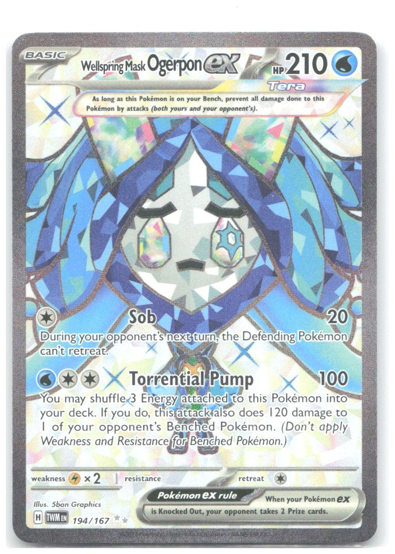Wellspring Mask Ogerpon ex Holo Ultra Rare SV06 Twilight Masquerade 194/167 NM