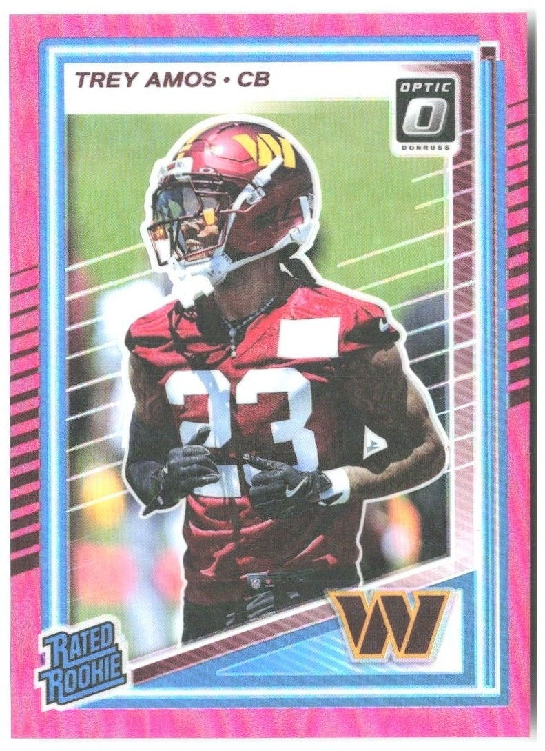 Trey Amos Donruss Optic - Pink 267 2025 Washington Commanders