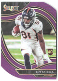 Tim Patrick Panini Select - Purple Prizm Die Cut 375 2020 Denver Broncos