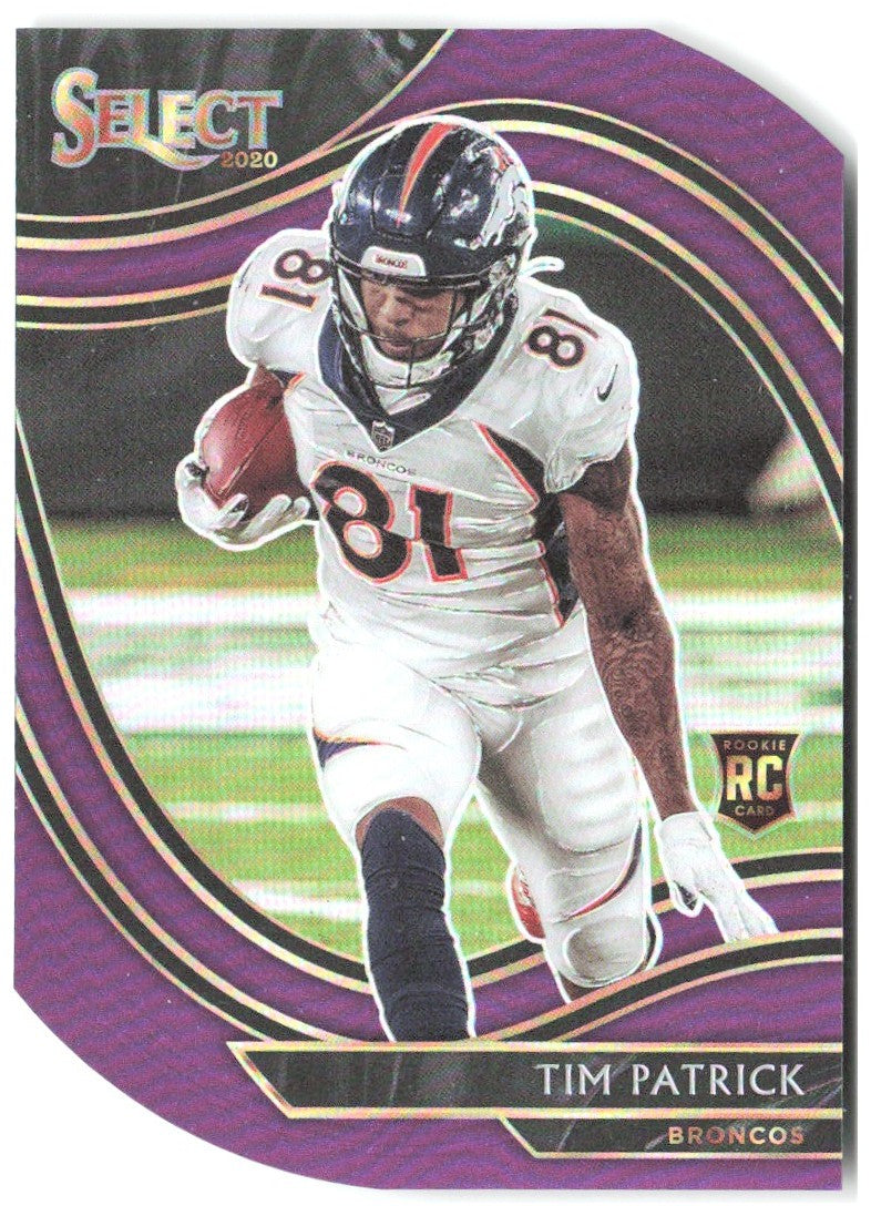 Tim Patrick Panini Select - Purple Prizm Die Cut 375 2020 Denver Broncos