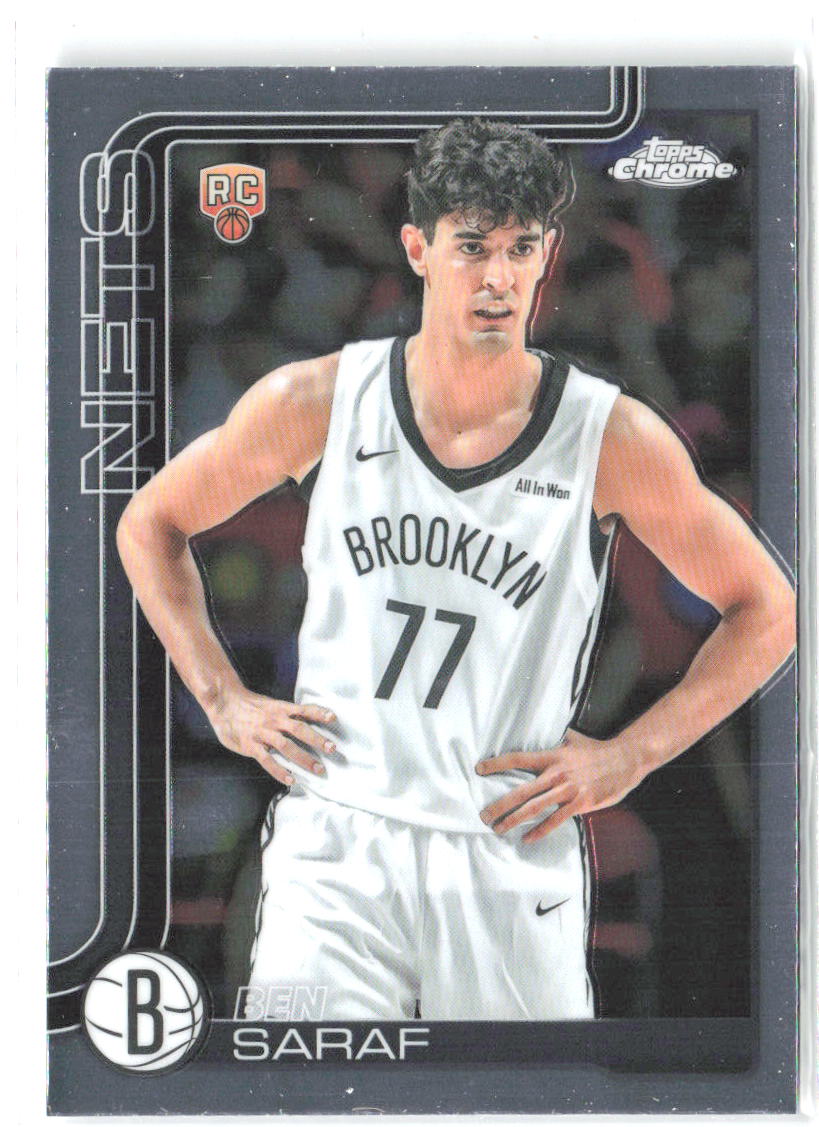 Ben Saraf Topps Chrome 276 2025-26 Brooklyn Nets RC