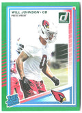 Will Johnson Donruss - Press Proofs Green 396 2025 Arizona Cardinals