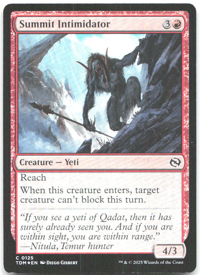 Summit Intimidator Foil C Tarkir Dragonstorm 125 NM Diego Gisbert