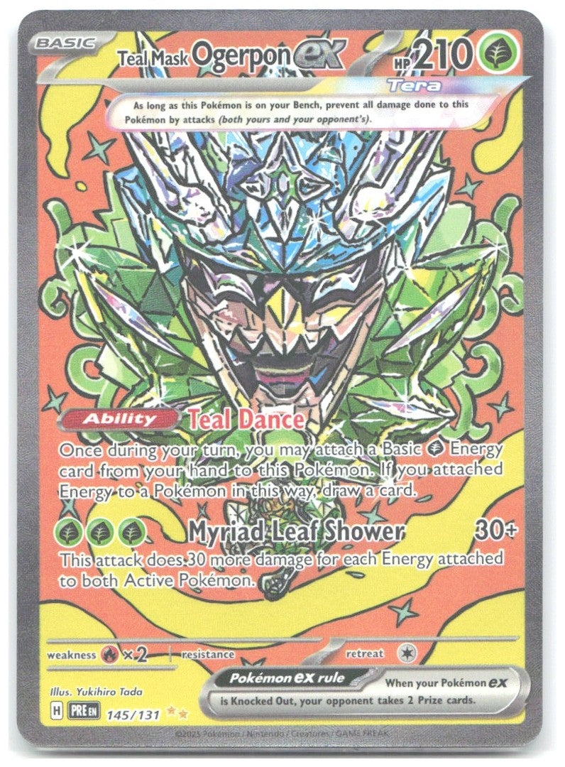 Teal Mask Ogerpon ex Special Illustration Rare Prismatic Evolutions 145/131 NM