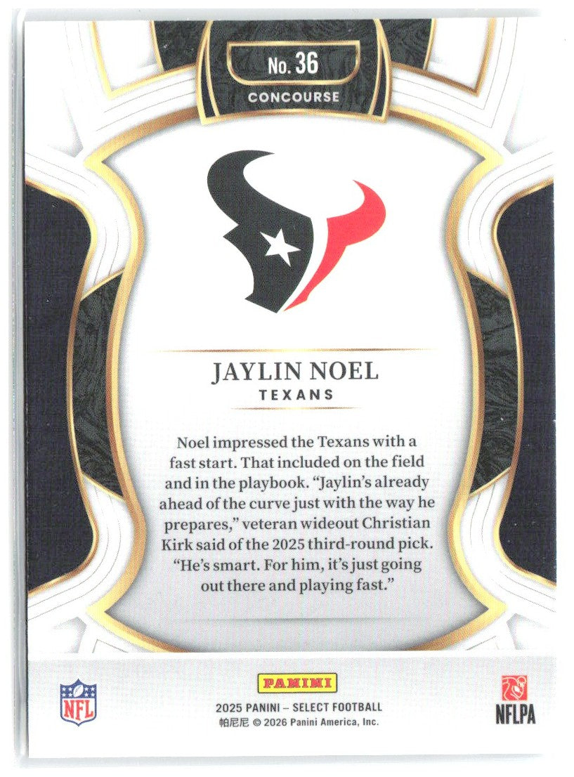 Jaylin Noel Panini Select 36 2025 Houston Texans RC