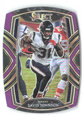 David Johnson Panini Select - Purple Prizm Die Cut 226 2020 Houston Texans