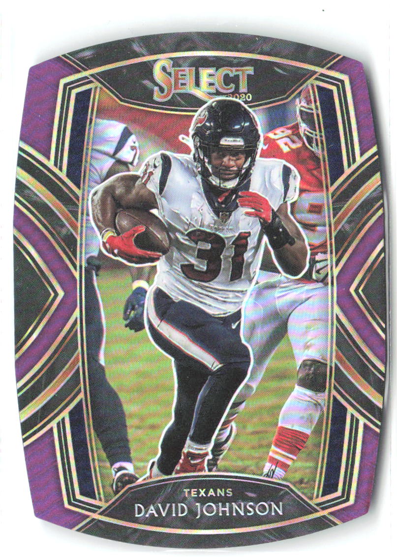 David Johnson Panini Select - Purple Prizm Die Cut 226 2020 Houston Texans