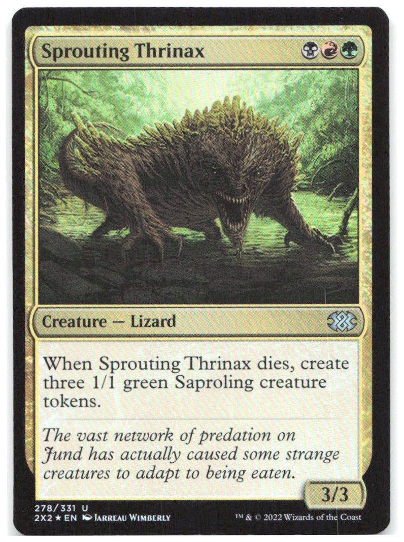 Sprouting Thrinax Foil U Double Masters 2022 278 NM Jarreau Wimberly