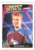 Bowen Byram Upper Deck - UD Portraits P-82 2020-21 Colorado Avalanche