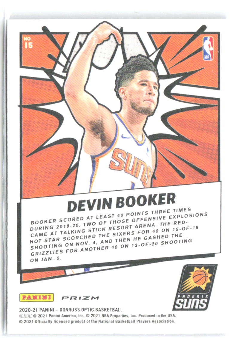 Devin Booker Donruss Optic - My House Purple 15 2020-21 Phoenix Suns