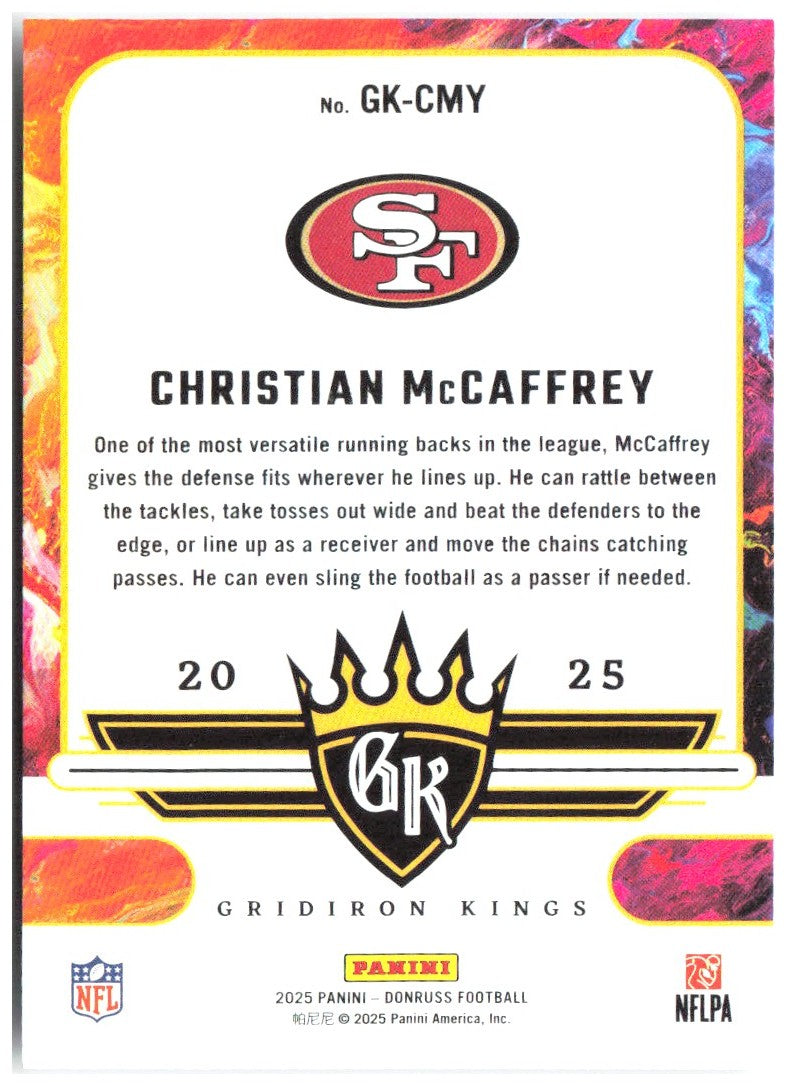 Christian McCaffrey Donruss - Gridiron Kings GK-CMY 2025 San Francisco 49ers