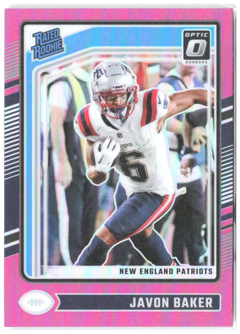 Javon Baker Donruss Optic - Pink 245 2024 New England Patriots
