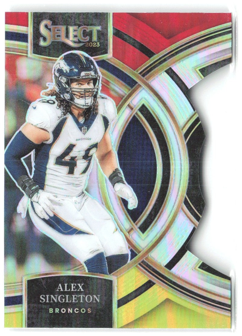 Alex Singleton Select - Red and Yellow Prizms Die Cuts 144 2023 Denver Broncos