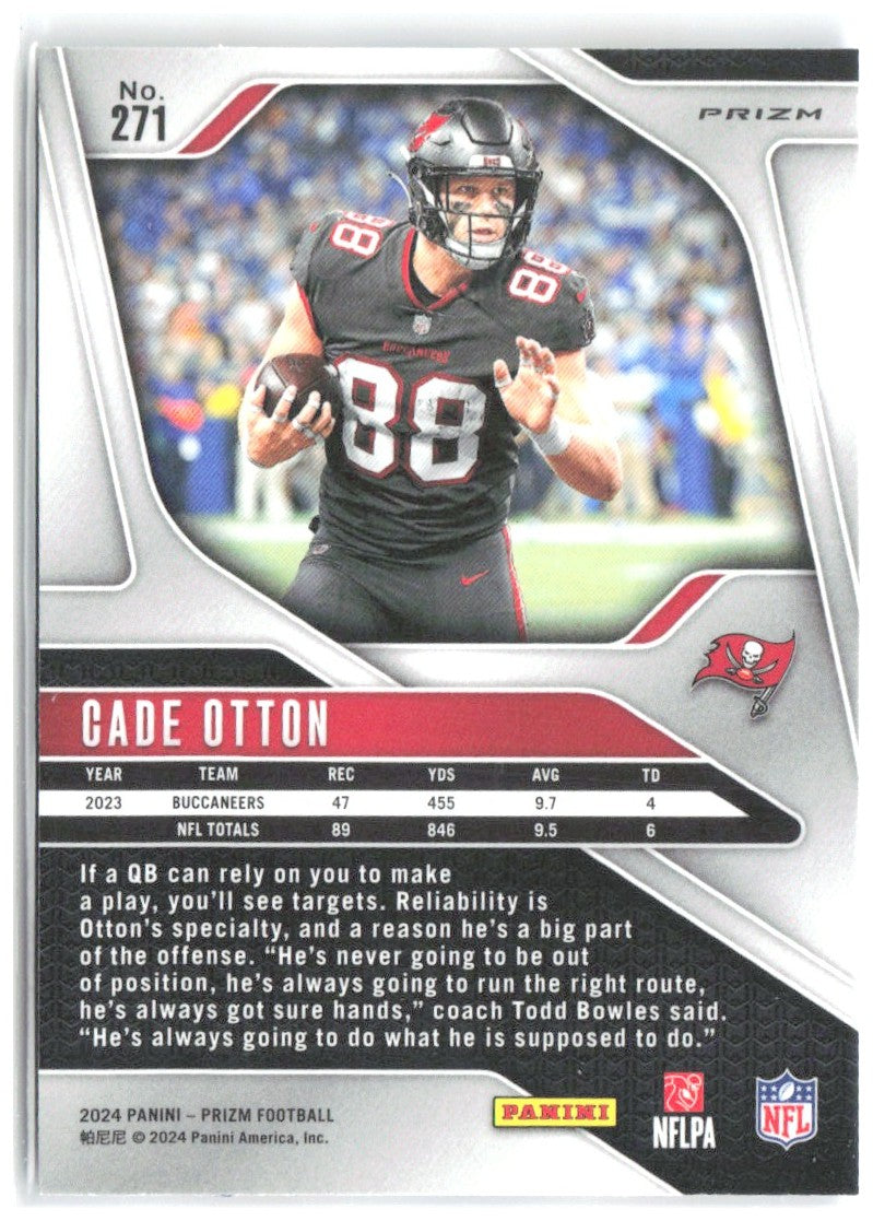 Cade Otton Panini Prizm - Red White and Blue 271 2024 Tampa Bay Buccaneers