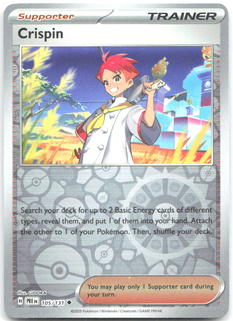 Crispin - Reverse Holo Uncommon SV: Prismatic Evolutions 105/131 NM Tomowaka