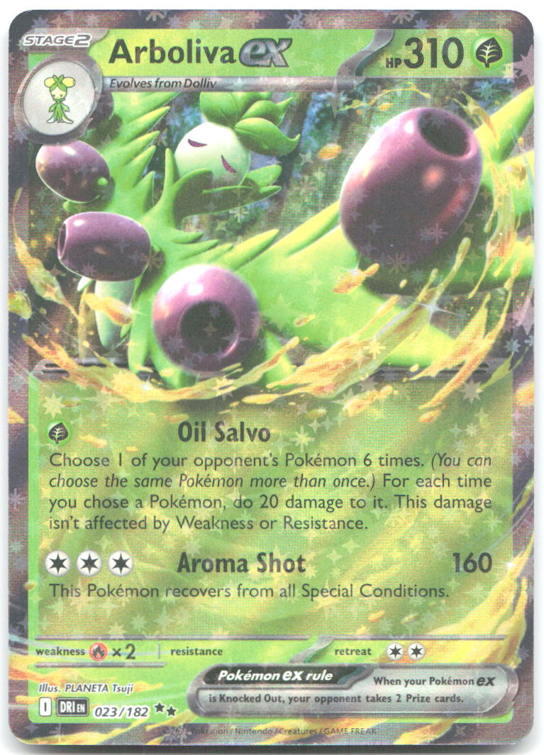Arboliva ex Holo Double Rare SV10 Destined Rivals 023/182 NM PLANETA Tsuji