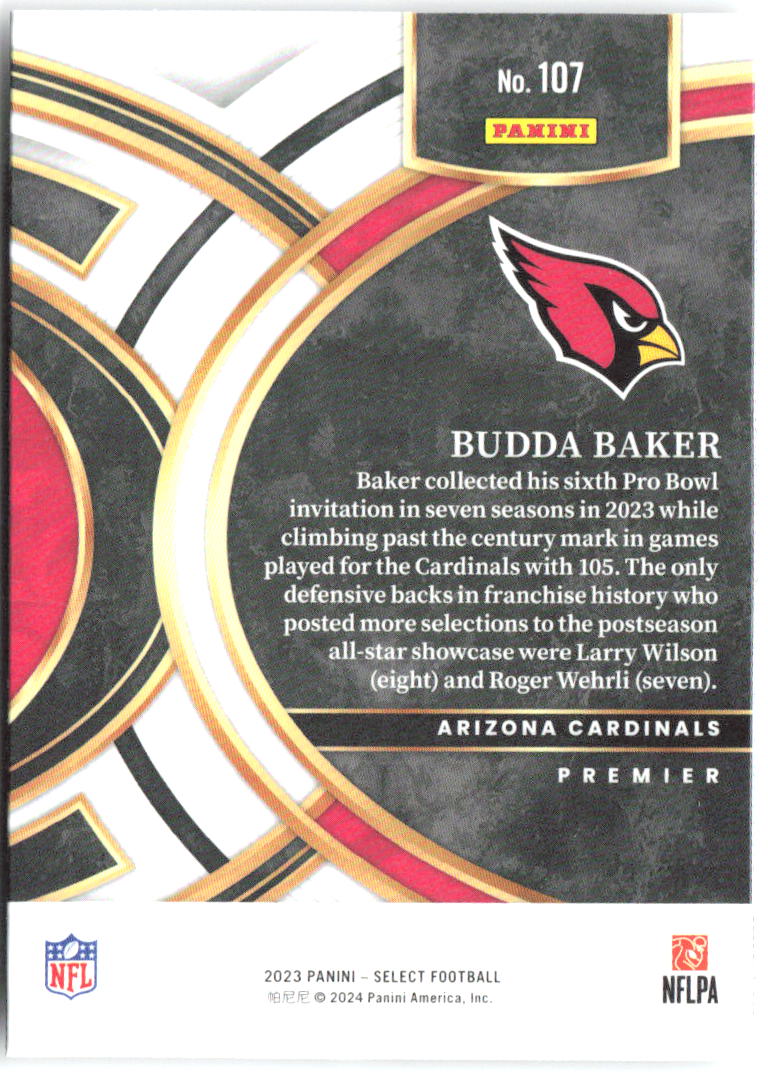 Budda Baker Panini Select 107 2023 Arizona Cardinals