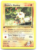 Blaine's Mankey 1st Edition Common Gym Challenge 063/132 NM Atsuko Nishida