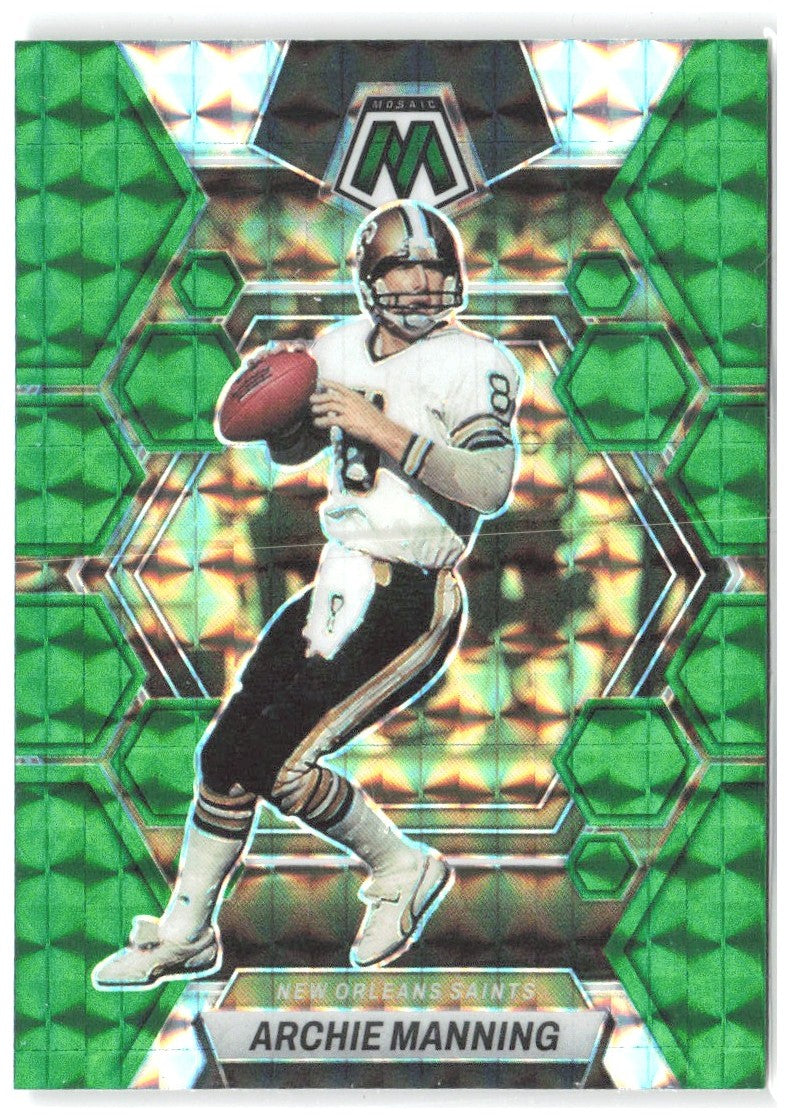 Archie Manning Panini Mosaic - Green Mosaic 173 2023 New Orleans Saints