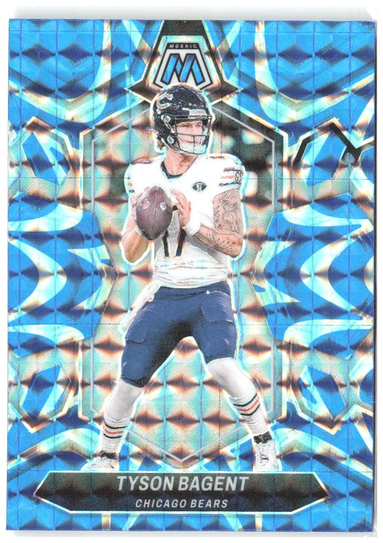 Tyson Bagent Panini Mosaic - Mosaic Reactive Blue 36 2024 Chicago Bears