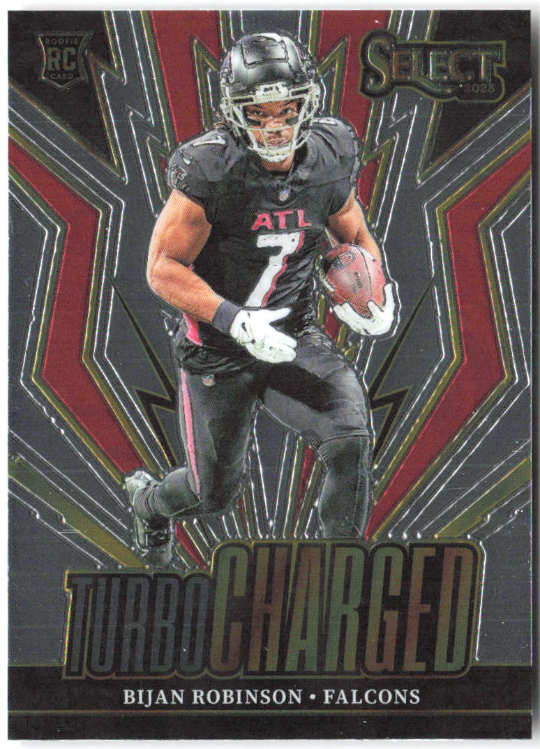 Bijan Robinson Panini Select - Turbocharged TUR-BRO 2023 Atlanta Falcons