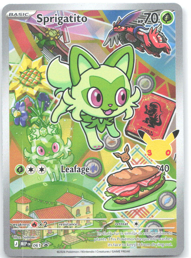 Sprigatito Holo Promo ME Mega Evolution Promo 061 NM Saboteri