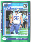 Braden Fiske Donruss Optic - Green Hyper 210 2024 Los Angeles Rams