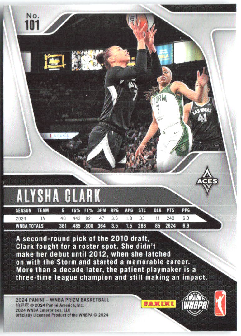 Alysha Clark Panini Prizm WNBA 101 2024 Las Vegas Aces