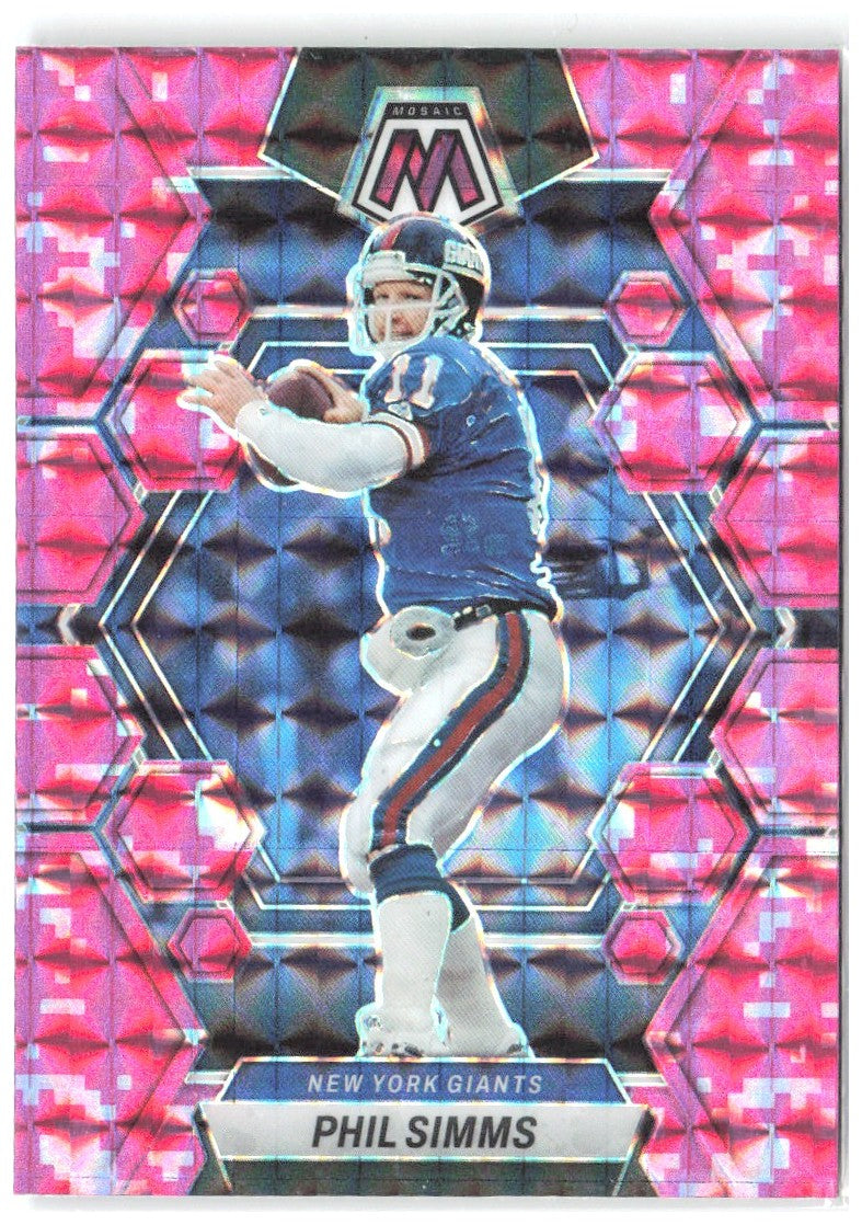 Phil Simms Panini Mosaic - Camo Pink Mosaic 183 2023 New York Giants