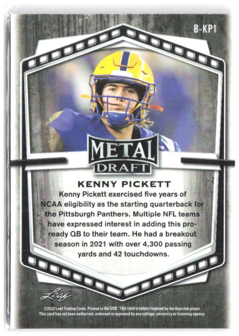 Kenny Pickett Leaf Draft - Metal Mojo Pink B-KP1 2022 Pittsburgh Panthers