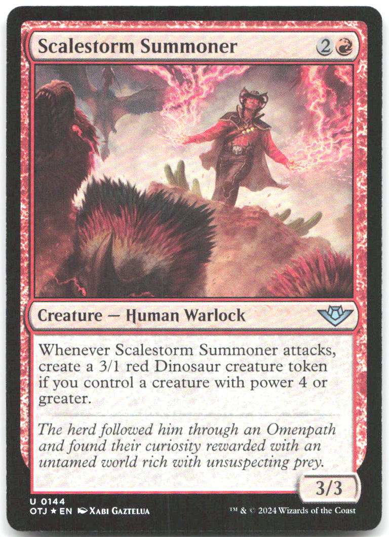 Scalestorm Summoner Foil U Outlaws of Thunder Junction 144 NM Xabi Gaztelua