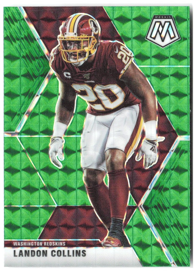 Landon Collins Panini Mosaic - Prizm Green 199 2020 Washington Redskins